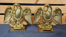 Pair Of Baldwin Brass Eagle Bookends Forged In America 5 1/4
