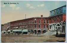 Randolph, VT Main Street Randolph Inn Horses Carriages  1900s Postcard b23 picture