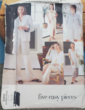 Vogue Easy 5 Pieces #2302 Jacket, Dress, Tunic, Shorts & Pants 20-22-24 UNCUT picture
