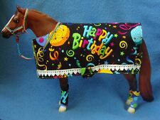 Peter Stone / Breyer CM OOAK Model Horse Designer blanket HAPPY BDAY Celebrate picture