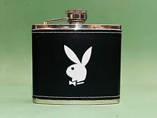 Vintage Playboy Leather Bond Flask w Cap, Iconic Bunny Logo on Liquor Decanter picture