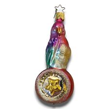 Old World Christmas Inge Glas Christmas Ornament German Reflector Parrot Rainbow picture