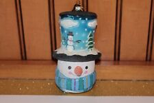 Reed & Barton Blown Glass Snowman Ornament picture
