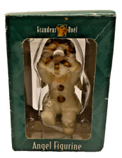 Grandeur Noel Christmas Angel Figurine with Wreath Porcelain Shelf Sitter picture