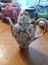 Vintage Royal Albert Teapot Old Country Rose Clock Antique . picture