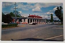 Chautauqua New York Entrance to Town Cool Old Cars 1950s Postcard H1 picture