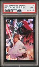 PSA 9 2022 DARK LORD AND A NEW HOPE ATOMIC REFRACTOR TOPPS STAR WARS GALAXY picture