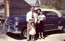 VINTAGE 1940s, 1950s 35MM SLIDE, ANSCO Color Photo, Family, Car, Fashion, XLNT picture
