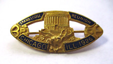 RARE ANTIQUE 1926 CHICAGO ILL. GRAND LODGE REUNION B.P.O. ELKS BADGE MEDAL picture