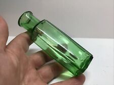 Small Antique C & B Embossed Light Green Fluted Corners Food /Condiments Bottle. picture