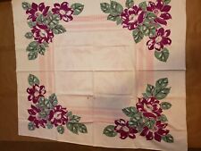 Vintage Handmade MCM tablecloth 46x51 picture