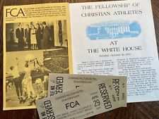Vintage Lot of FCA Fellowship of Christian Athletes Brochure Tickets Collectible picture