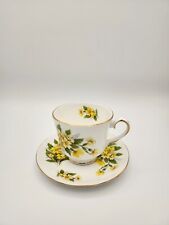 Royal WINCHESTER Bone China Tea Cup Saucer Floral Gold Yellow England picture