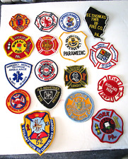 LOT OF 17 DIFFERENT FIRE DEPT PATCHES picture