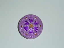 Lilac & Purple Czech Glass Wheel She Button w/ Gold 27mm  Radiant Orchid Palette picture