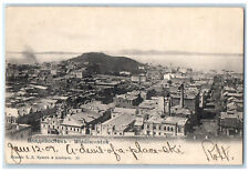 1907 Aerial View Buildings Sea in Vladivostok Russia Posted Antique Postcard picture