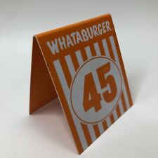 Individual WHATABURGER Restaurant Table Tent Numbers - Glossy 45 picture