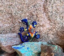 Handcrafted MINI Talavera Gecko Lizard Hand Painted Mexican Folk Art picture