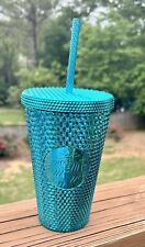Starbucks Studded Teal Splash Bling 2023 Cold Cup Blue Grande 16 oz cold cup NEW picture
