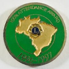 1996-97 Lions Club 100% Attendance Award Pin picture