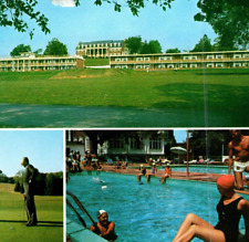 Vintage Postcard Ingleside Motel & Skyview Restaurant Golf People Swimming-J2-58 picture