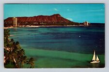 HI-Hawaii, Diamond Head, Antique, Vintage c1964 Souvenir Postcard picture
