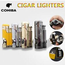 COHIBA Double Jet Lighter Windproof with Cigar Scissors Luxury High-end Gift picture