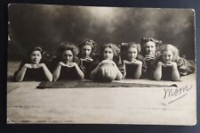 RPPC Girls College Basketball Team Posing With Championship Pennant 1911 picture