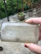 RARE Antique Embossed Chas N Payne Pharmacist Greenfield MA with Cork picture