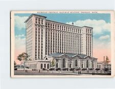 Postcard Michigan Central Railway Station Detroit Michigan USA picture