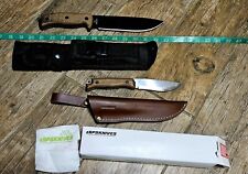 Ontario USA RAT-7 Micarta Full Tang Fixed Blade Knife & Sheath + Bonus BPS Knife picture