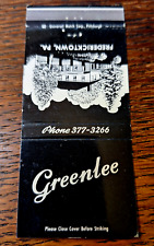 Vintage Matchbook: Greenlee Funeral Home, Fredericktown, PA picture