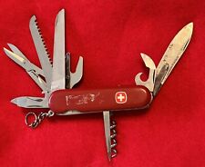 1980'S WENGER SWISS ARMY KNIFE MULTI TOOL DEER BUCK LOGO 6 LAYER RED SWITZERLAND picture