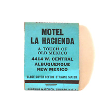 Vintage 1950s Motel La Hacienda Albuquerque NM Full Matchbook Unstruck picture