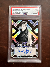 🔥 Harrison Ford 2022 Metal Pop Century Autograph Black Prismatic Auto 2/6 PSA 9 picture