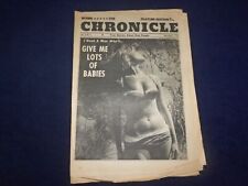 1965 NOV 1 NATIONAL STAR CHRONICLE NEWSPAPER - GIVE ME LOTS OF BABIES - NP 6897 picture