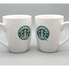 Two 2007 Starbucks Coffee Mug Cup Classic Green & Black Mermaid Logo 10.2 oz SET picture