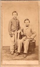 Two Young Brothers, Fashion, c1860s, CDV Photo, #2101 picture