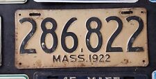 1922 MASSACHUSETTS LICENSE PLATE TAG   # 286822 picture