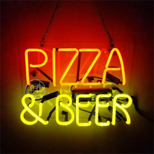 Pizza and Beer Neon Sign Store Wall Hanging Advertising Light Nightlight 14