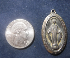 Vintage Sterling SilverMiraculous Medal Thick picture