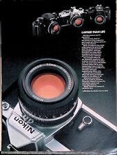 Vintage Nikon F3 Camera 1980S Ad Vtg Print Ad 13X10 picture