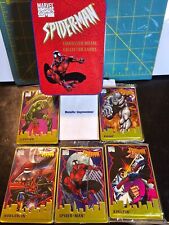 1996 Marvel Spiderman (5 Cards) Embossed Metal Collector Cards Tin picture