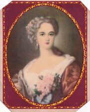 1800's Victorian Card Glossy Chromo Scrap - Lovely Lady Cameo picture