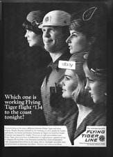 FLYING TIGER LINE 1967 WHICH ONE IS FLYING FLIGHT #134 TO COAST TONIGHT? AD picture