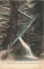 c1905 Rotograph Central Gorge Jacobs Ladder Havana Glen  NY P488 picture