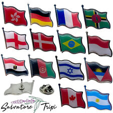 Country Flag PIN BADGE Lapel Nation State HIGH QUALITY Metal Enamel 200+ options picture