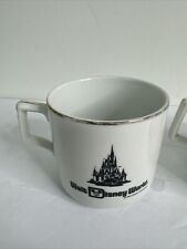 Vintage Walt Disney World Castle 2 Coffee Mugs Ceramic picture