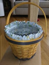 Longaberger 1999 May Series Daisy Basket Set with Liner, Protector, Notecards picture