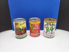Vintage 90's Tin Can Advertising Festival Coin Piggy Banks Hoopeston Illinois  picture